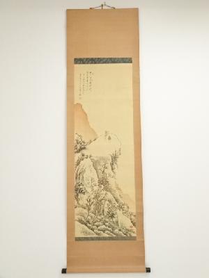 JAPANESE HANGING SCROLL / HAND PAINTED / LANDSCAPE 